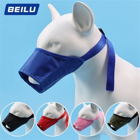 Dog mouth cover can be adjusted to prevent biting, barking and accidental eating dog mask pet ...