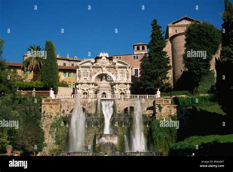 Villa d Este UNESCO World Heritage Site Tivoli Lazio Italy Europe Stock ...