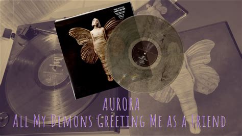 AURORA ALL MY DEMONS GREETING ME AS A FRIEND UO limited ed black water lilies Vinyl LP # ...