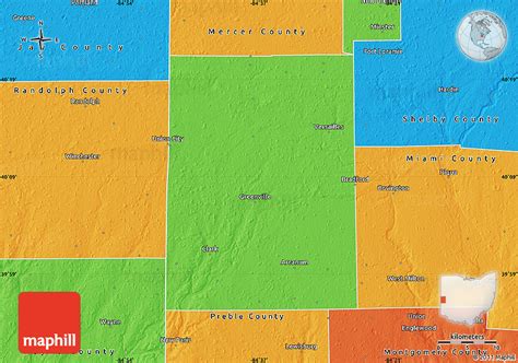 Political Map of Darke County