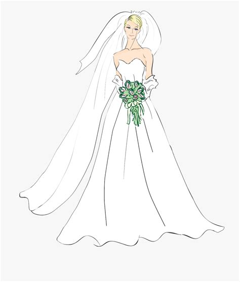 Cartoon Wedding Dress Clipart