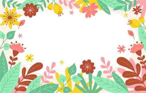 Colorful Spring Flower Border Background 2058217 Vector Art at Vecteezy