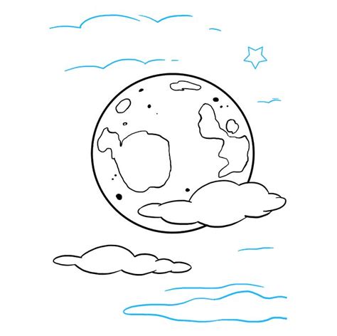 How to Draw the Moon: Step 9