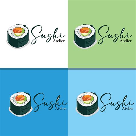 sushi logo design vector 12216569 Vector Art at Vecteezy