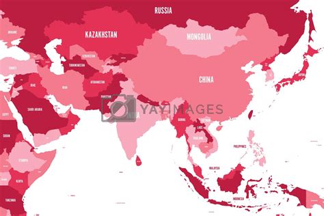 Simple Political Map Of Asia