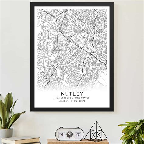 Custom Nutley United States Map Poster - Mapmory