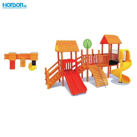 Hot sale colorful wooden oudoor playground slide for children-Products-Wenzhou Honson Amusement ...