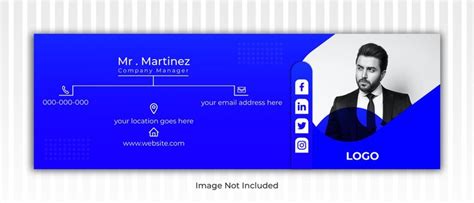 Premium Vector | Modern Professional Email Signature Template Design