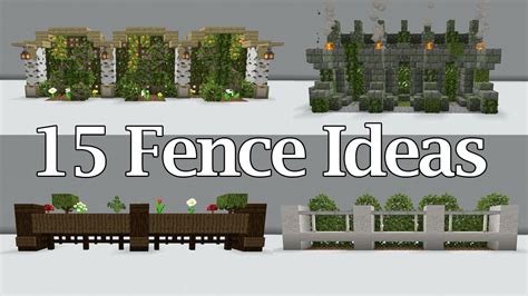 Minecraft Fences Ideas | How to Build Beautiful Fence Designs - YouTube