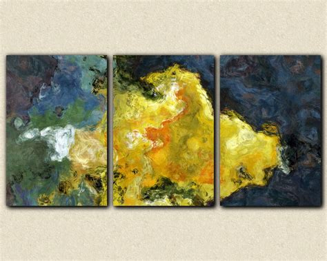 Triptych abstract giclee canvas print with by FinnellFineArt