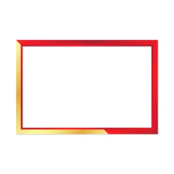 Rectangle Golden Red Frame Border Vector, Golden Border, Rectangle, Rectangle Border PNG and ...