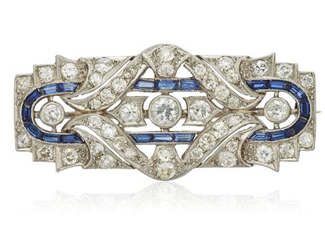 ART DECO SAPPHIRE AND DIAMOND BROOCH, | Christie’s