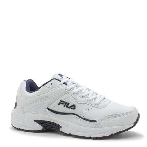 Fila Men's Memory Sportland Athletic Shoe - White/Navy Wide Width Avail