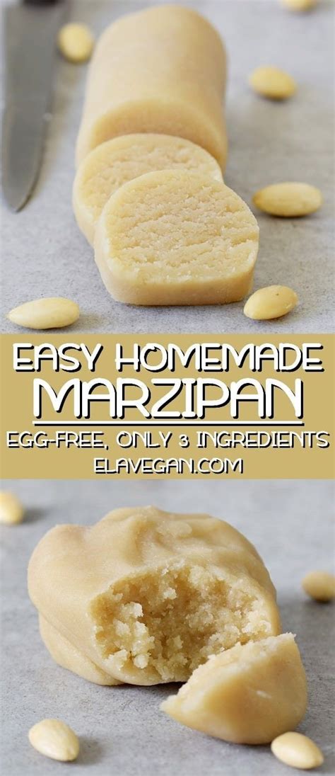 Best Marzipan Recipe (Almond Paste) - Elavegan | Best marzipan recipe, Homemade marzipan recipe ...