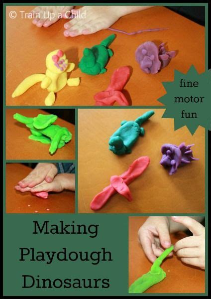 Making playdough dinosaurs and other hands on activities for a dinosaur unit. | DIY Dinosaurs ...