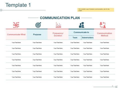 Communication Plan Powerpoint Template Free Download - Foto Kolekcija