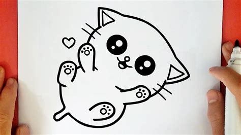 COMO DIBUJAR UN GATITO BEBE KAWAII - YouTube