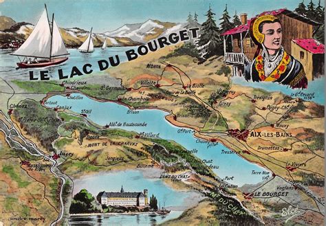 BR49573 Le lac du Bourget map cartes geographiques France | Europe - France - Other / Unsorted ...