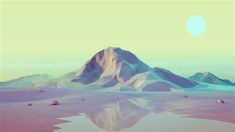 4000x3040 Resolution Low Poly Sunrise Mountain Portrait 4000x3040 ...