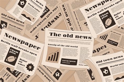 Free Vector | Hand drawn old newspaper pattern design