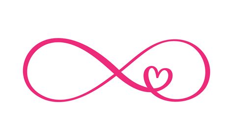 Love word In the sign of infinity. Sign on postcard to Valentine s day, tattoo, print. Vector ...