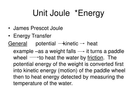 PPT - Unit Joule *Energy PowerPoint Presentation, free download - ID ...