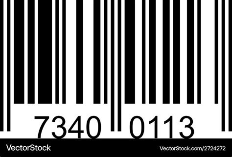 Bar code with fake numbers Royalty Free Vector Image