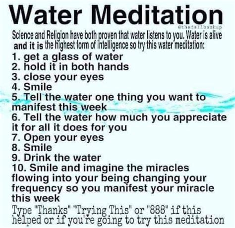 Water meditation, Powerful - The Law Of Attraction Daily