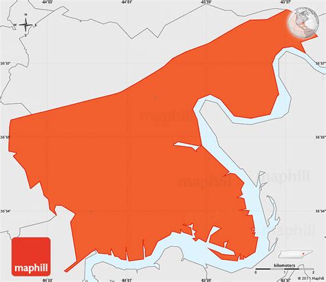 Political Simple Map of ZIP Code 37919, single color outside, borders and labels