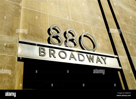 Famous broadway street signs in downtown New York Stock Photo - Alamy