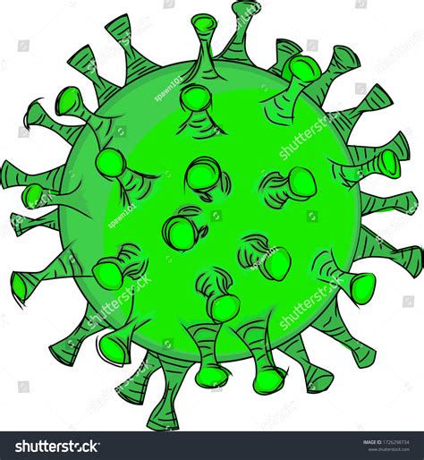 Coronavirus Covid 19 vector de dibujo: vector de stock (libre de ...