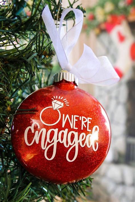 Engagement Ornament Our First Christmas Engaged Engagement | Etsy ...