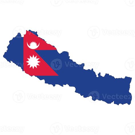 Nepal map. Map of Nepal with Nepal flag 41712229 PNG