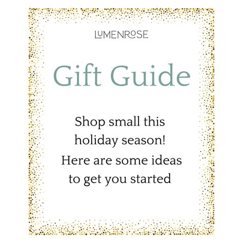 Shop Small Gift Guide 2023 – Lumenrose