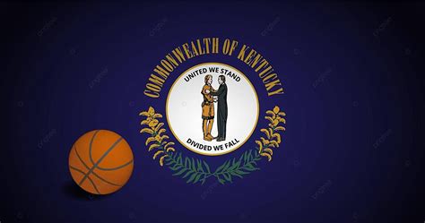 Kentucky Us Flag With Basketball Ballvector Collection Image Shadow ...