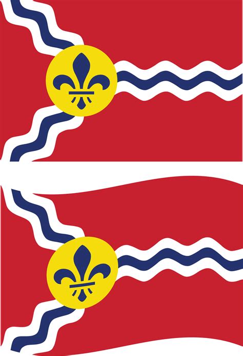 Saint Louis City Flag. Flag of St. Louis, Missouri, USA. Saint Louis flag waving. flat style ...