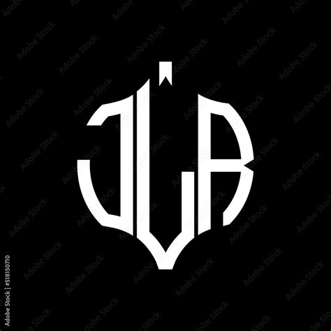 JLR letter logo. JLR best black background vector image. JLR Monogram ...