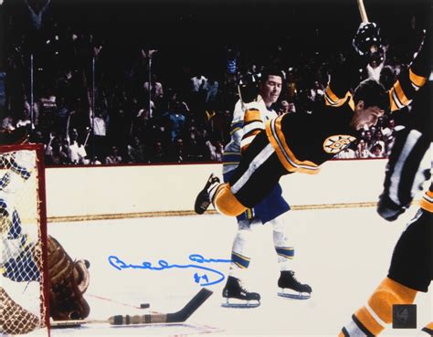 Bobby Orr Signed Bruins "The Flying Goal" 11x7 Photo (Orr COA) | Pristine Auction