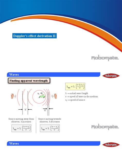 Doppler'S Effect Derivation II | PDF