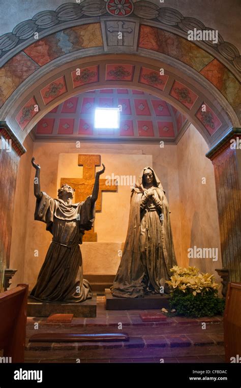 Santa Barbara Mission interior Stock Photo - Alamy