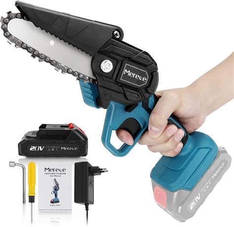 Amazon.com: Mini Chainsaw, Mereced 4 Inch 20v Electric Chainsaw ...