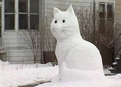 Pin de Shifra Nerenberg en Cats | Arte con gatos, Esculturas de nieve ...