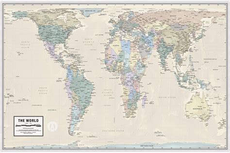 Buy Gall Orthographic World | Most Accurate World - Countries are Shown in Correct Proportion to ...