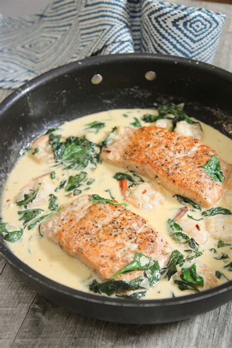 Creamy Garlic Salmon and Shrimp (Video) - Cooked by Julie