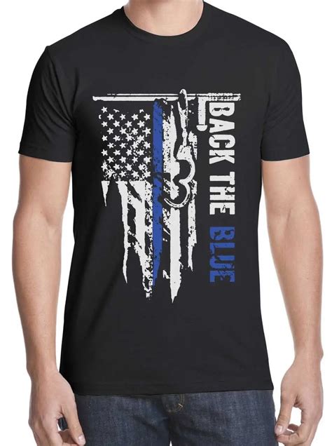 2019 New Hot Sale T shirt New Police Back The Blue Free Shipping T shirt-in T-Shirts from Men's ...