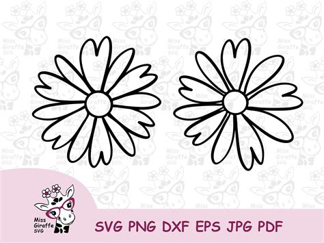 Daisy Svg Flower Svg Daisy Flower Cut File Cute Svg Cricut | Sexiz Pix