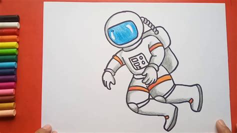 Astronaut In Space Drawing