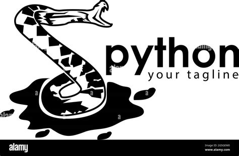 Black python logo template. Black python Monogram Stock Vector Image & Art - Alamy