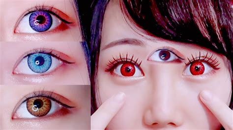 Trying On Affordable Enlarge Eye Colored Contacts For Cosplay & Charming Looks! - YouTube