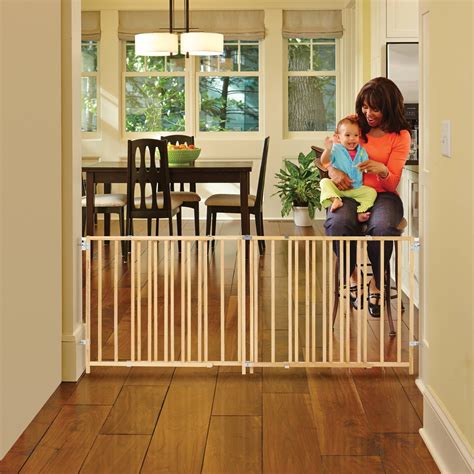 Toddleroo by North States Natural Wood Extra Wide Swing Baby Gate, 60"- 103" - Walmart.com